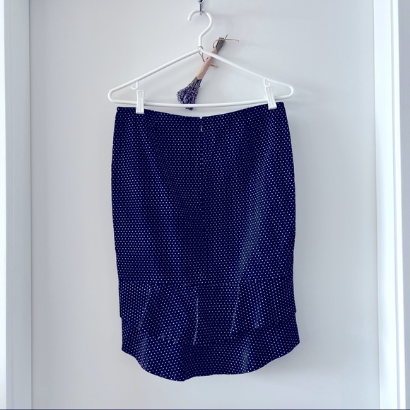 US 2 Polka Dot Pencil Skirt - Picture 2 of 5